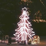 vidaXL Kerstfiguur kerstboom met warmwitte LED's 87x87x93 cm