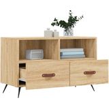 VidaXL TV-meubel 80x36x50 cm - Bewerkt Hout Sonoma Eiken