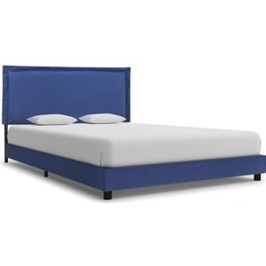 vidaXL Bedframe zonder matras 135x190 cm blauw