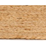 vidaXL Tapijt rond 210 cm gevlochten jute