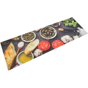 vidaXL-Keukenmat-wasbaar-wijn--en-dinerprint-60x180-cm-fluweel