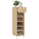 VidaXL Schoenenkast 30x35x105 cm - Bewerkt Hout - Sonoma Eikenkleurig