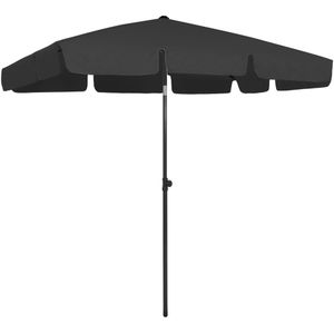 vidaXL Strandparasol 200x125 cm zwart