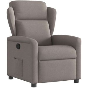 vidaXL Fauteuil verstelbaar stof taupe