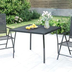 vidaXL Tuintafel 100x100x72 cm staalgaas antracietkleurig