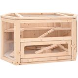 vidaXL Hamsterkooi 80x40x43 cm massief vurenhout