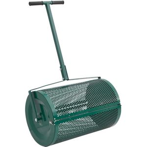 vidaXL Compoststrooier Ø40x60 cm staal groen