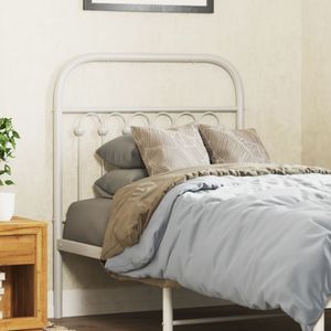 vidaXL Hoofdbord 80 cm metaal wit