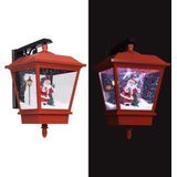 vidaXL Kerstwandlamp met LED-lampjes en kerstman 40x27x45 cm rood