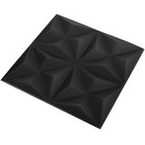 vidaXL-48-st-Wandpanelen-3D-12-m²-50x50-cm-origamizwart