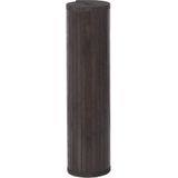 vidaXL Vloerkleed rechthoekig 80x1000 cm bamboe donkerbruin