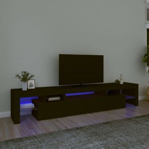 vidaXL Tv-meubel met LED-verlichting 215x36,5x40 cm zwart