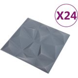 VidaXL-24-st-Wandpanelen-3D-6-m²-50x50-cm-diamantgrijs