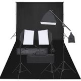 vidaXL Fotostudioset met verlichtingsset en achtergrond