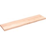 vidaXL Tafelblad natuurlijke rand 200x50x(2-6) cm massief eikenhout