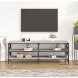 vidaXL Tv-meubel 140x40x50 cm bewerkt hout grijs sonoma eikenkleurig