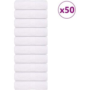 vidaXL Zeepdoekjes 50 st 30x30 cm 360 g/m² 100% katoen wit