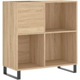 vidaXL Platenkast 84,5x38x89 cm bewerkt hout sonoma eikenkleurig