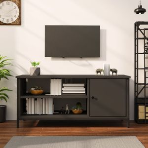 VidaXL TV-meubel 100x40x45 cm - Bewerkt Hout Zwart