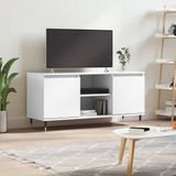 VidaXL TV-meubel 104x35x50 cm - Bewerkt Hout - Hoogglans Wit