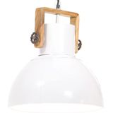 vidaXL Hanglamp industrieel rond 25 W E27 40 cm wit