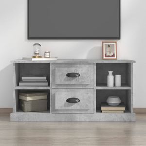 VidaXL TV-meubel 99,5x35,5x48 cm - Bewerkt Hout Betongrijs