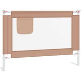 vidaXL Bedhekje peuter 90x25 cm stof taupe