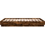 vidaXL Bedframe bewerkt hout gerookt eikenkleurig 135x190 cm
