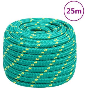 vidaXL Boottouw 20 mm 25 m polypropyleen groen