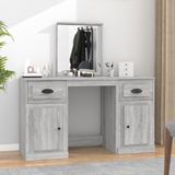 VidaXL-Kaptafel-met-spiegel-130x50x132,5-cm-grij - onoma-eikenkleurig