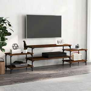 VidaXL TV-meubel 197x35x52 cm - Bewerkt Hout - Bruineikenkleurig