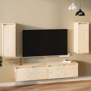 vidaXL - Wandkasten - 2 - st - 30x30x80 - cm - massief - grenenhout