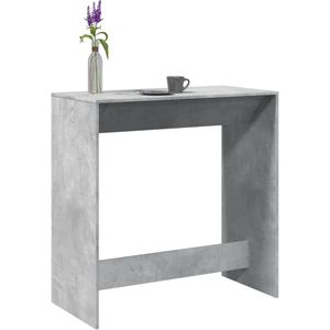 vidaXL Bartafel 102x50x103,5 cm bewerkt hout betongrijs