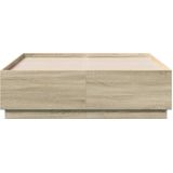 vidaXL Bedframe bewerkt hout sonoma eikenkleurig 120x190 cm