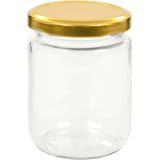 vidaXL-Jampotten-met-goudkleurige-deksels-96-st-230-ml-glas
