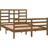 vidaXL Bedframe massief hout honingbruin 120x190 cm