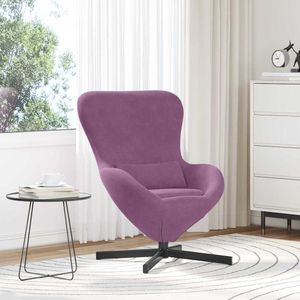 vidaXL - Hangstoel - Fluweel - Paars - Ergonomisch Ontwerp