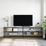 VidaXL Tv-meubel 180x30x50 cm Bewerkt Hout Metaal Grijs Sonoma Eiken