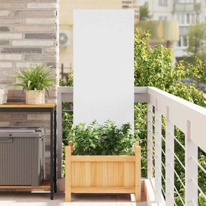 vidaXL Tuin decoratief paneel Wit 50 x 140 cm Koudgewalst staal