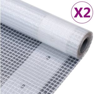 vidaXL Dekzeilen 2 st Leno 260 g/m² 2x2 m wit