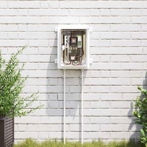 vidaXL - Controlekast - Grijs - 25 x 13 x 33 cm - ABS Kunststof