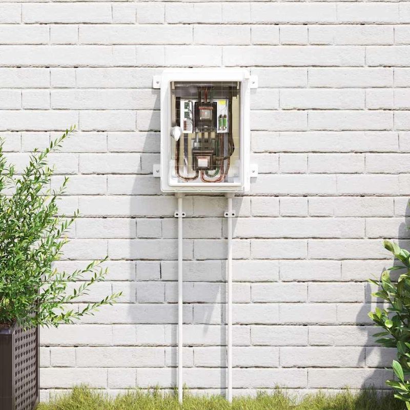 vidaXL - Controlekast - Grijs - 25 x 13 x 33 cm - ABS Kunststof