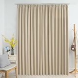 vidaXL-Gordijn-verduisterend-met-haken-290x245-cm-beige