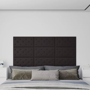 VidaXL-Wandpanelen-12-st-2,16-m²-60x30-cm-kunstleer-zwart