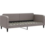vidaXL Slaapbank met onderschuifbed en lades 80x200 cm stof taupe
