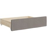 vidaXL Slaapbank met onderschuifbed en lades 80x200 cm stof taupe