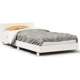 vidaXL Bedframe zonder matras massief grenenhout wit 90x190 cm