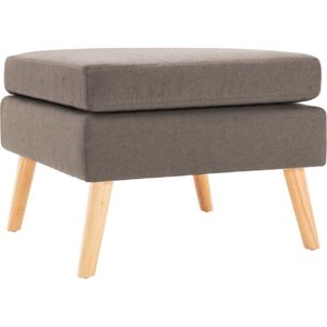 vidaXL Voetenbank stof taupe