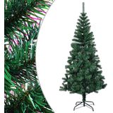 vidaXL Kunstkerstboom met iriserende uiteinden 150 cm PVC groen