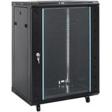 vidaXL Netwerkkast 15U 19" IP20 53x40x80 cm zwart